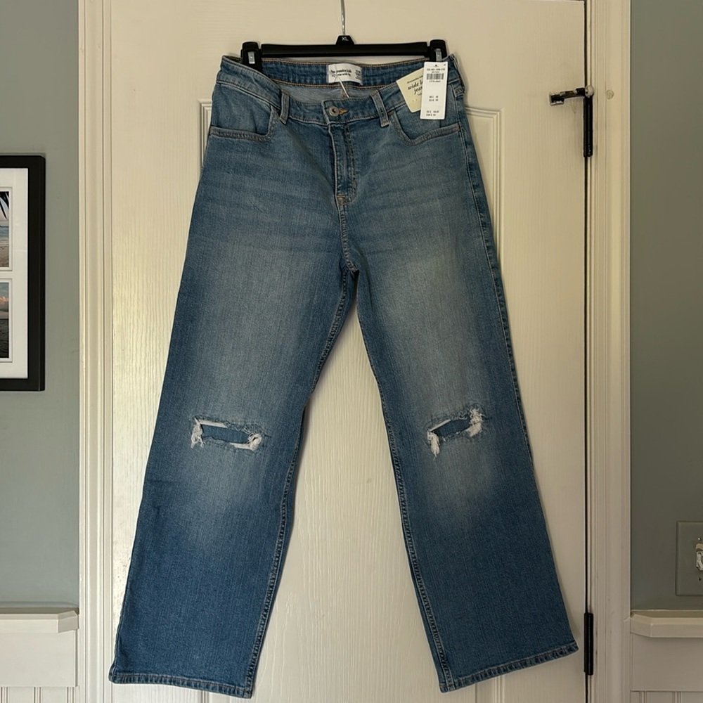 abercrombie kids wide leg jeans